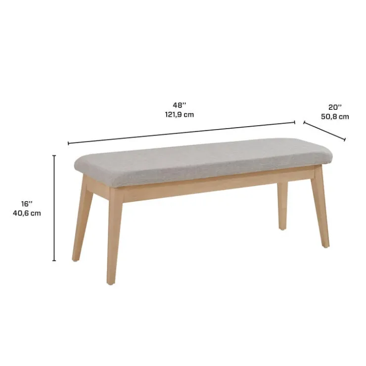 Arboit Poitras Bench - Greige Hot