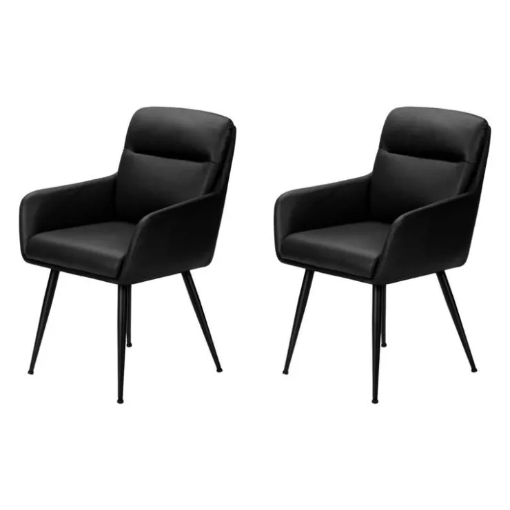 Monarch Dining Chairs Set of 2 - BLACK Outlet