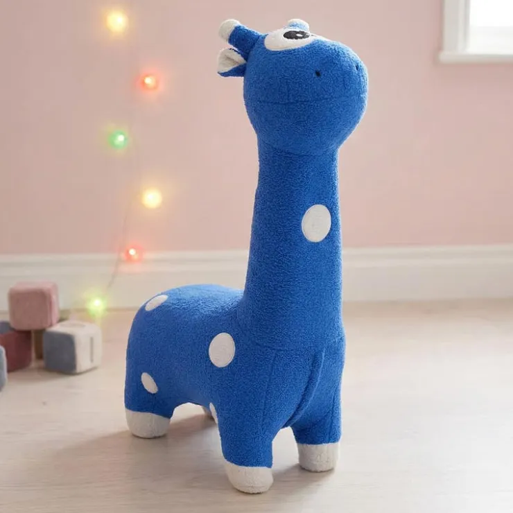 Giraffe-Shaped Kids Pouf – 29.5" x 11.4" x 40.2" Blue Discount