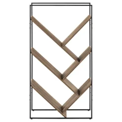 Monarch Bookcase / etagere - 5 slanted open shelves - 60