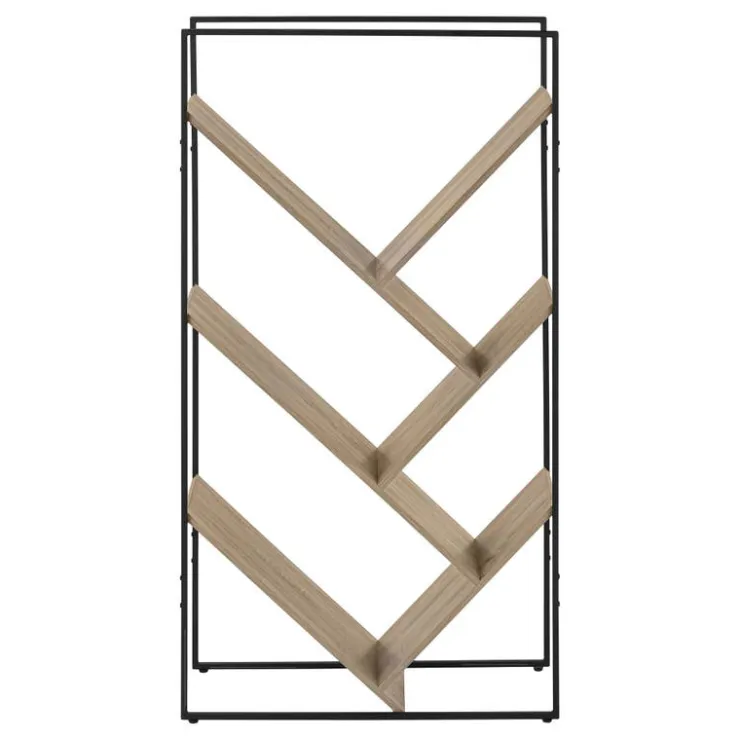 Monarch Bookcase / etagere - 5 slanted open shelves - 60"h - wood-look / b - Dark Taupe Sale