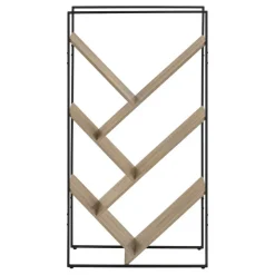 Monarch Bookcase / etagere - 5 slanted open shelves - 60"h - wood-look / b - Dark Taupe Sale