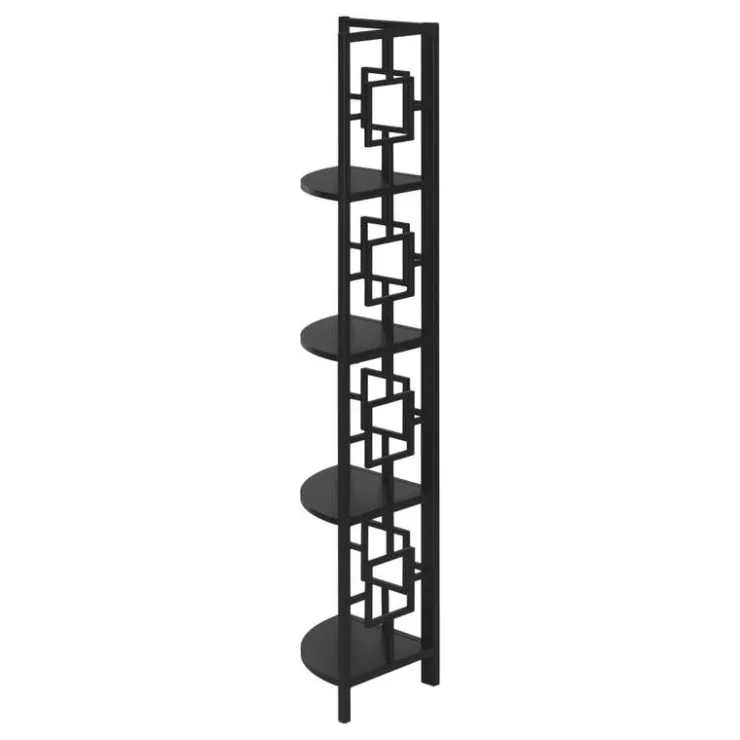 Monarch Bookcase - 62"h / / metal corner etagere - Black Sale