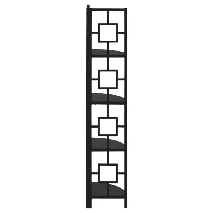 Monarch Bookcase - 62"h / / metal corner etagere - Black Sale