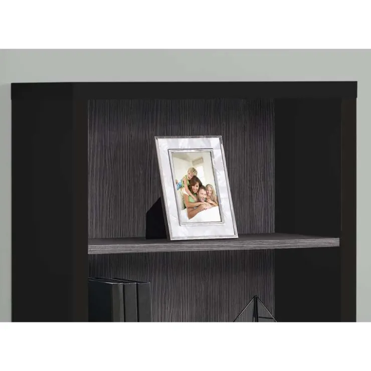 Monarch Bookcase - 48"h / / grey with adjustable shelves - Black Hot