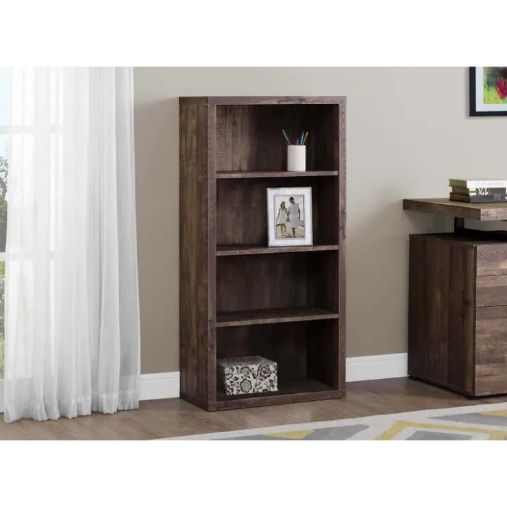 Monarch Bookcase - 48"h / reclaimed wood-look/ adj. shelves - Brown Online