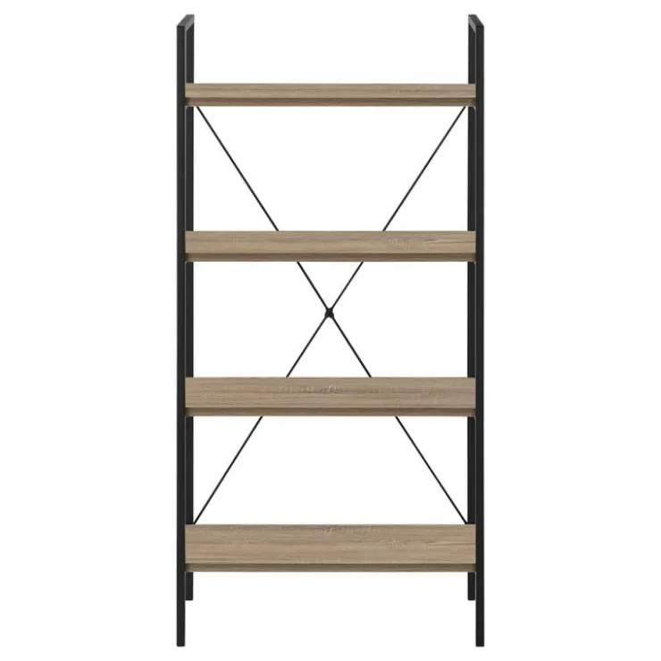 Monarch Bookcase - 48"h / / black metal - Dark Taupe Hot