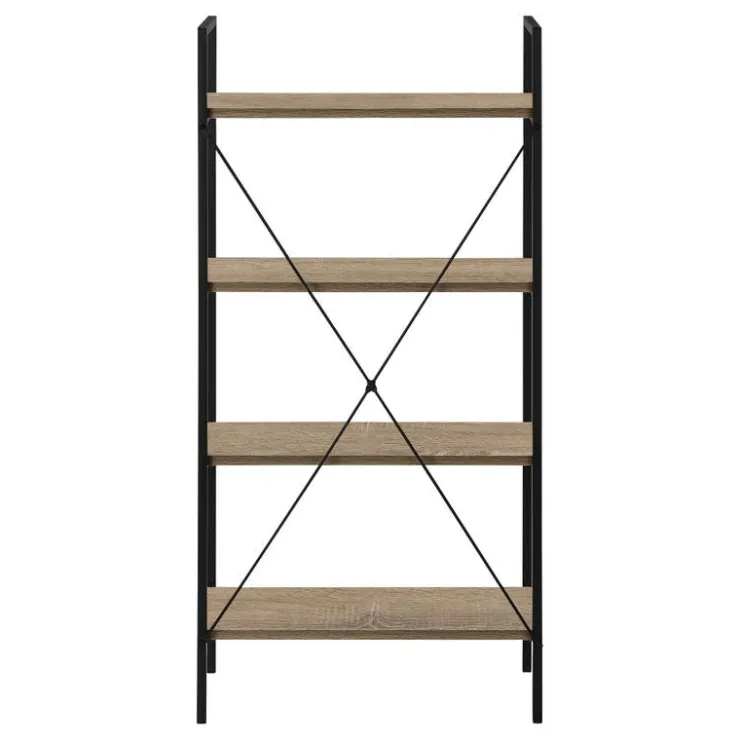 Monarch Bookcase - 48"h / / black metal - Dark Taupe Hot