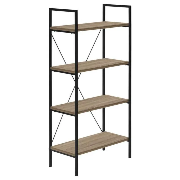 Monarch Bookcase - 48"h / / black metal - Dark Taupe Hot
