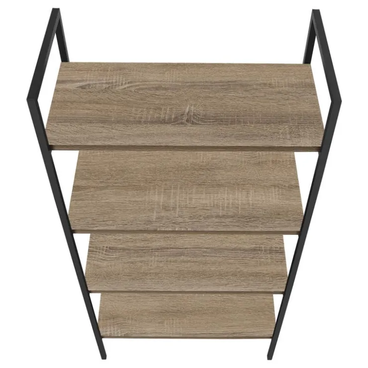 Monarch Bookcase - 48"h / / black metal - Dark Taupe Hot