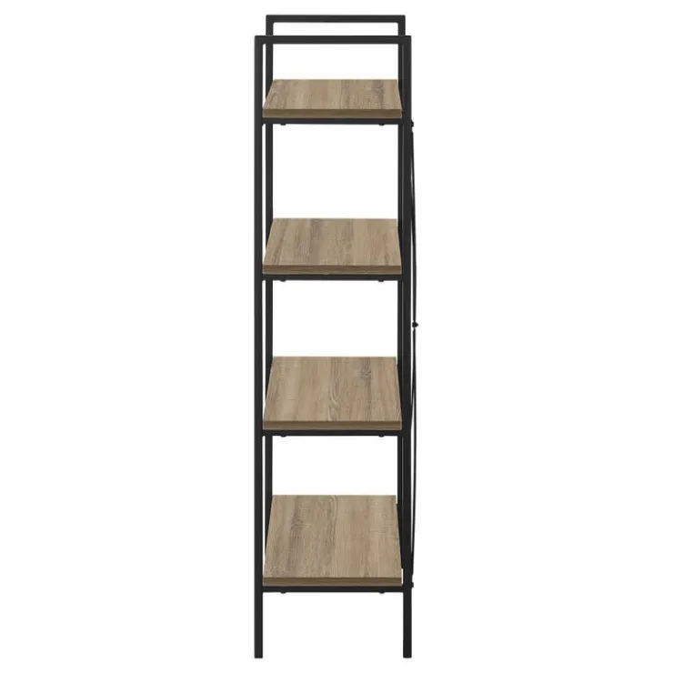 Monarch Bookcase - 48"h / / black metal - Dark Taupe Hot