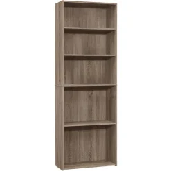 Monarch Bookcase - 72"h / with 5 shelves - Dark Taupe Sale