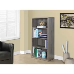 Monarch Bookcase - 48"h / with adjustable shelves - Dark Taupe New