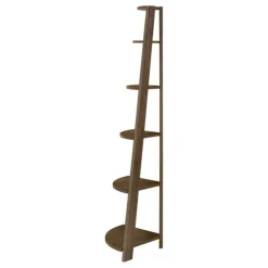 Monarch Bookcase - 72""h / dark corner accent etagere - Walnut New