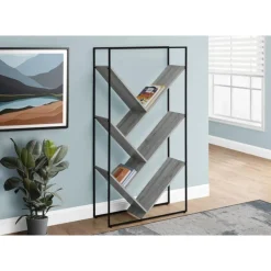 Monarch Bookcase - 60"h / / black metal - Grey Online