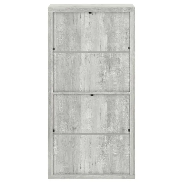 Monarch Bookcase - 48"h / reclaimed wood-look / adj. shelves - Grey
