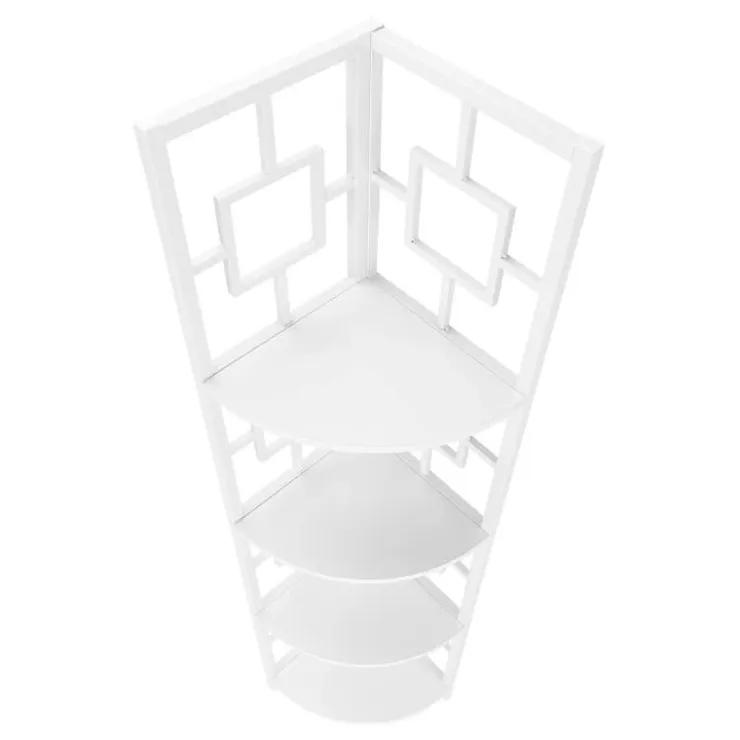 Monarch Bookcase - 62"h / / metal corner etagere - White Discount