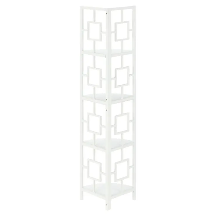 Monarch Bookcase - 62"h / / metal corner etagere - White Discount