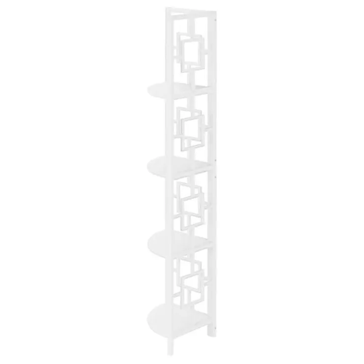 Monarch Bookcase - 62"h / / metal corner etagere - White Discount