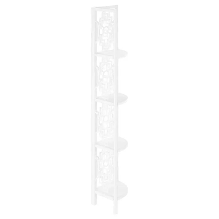 Monarch Bookcase - 62"h / / metal corner etagere - White Outlet