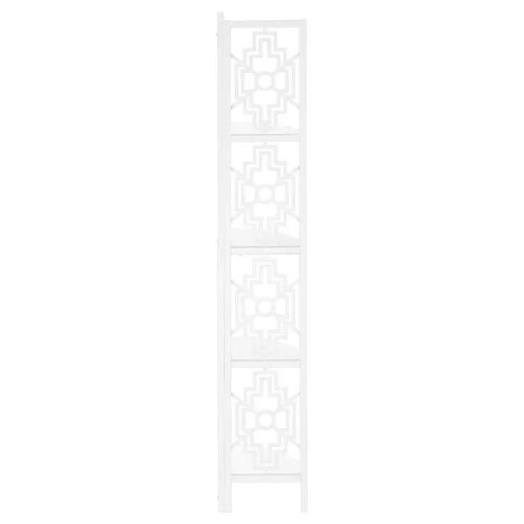 Monarch Bookcase - 62"h / / metal corner etagere - White Outlet