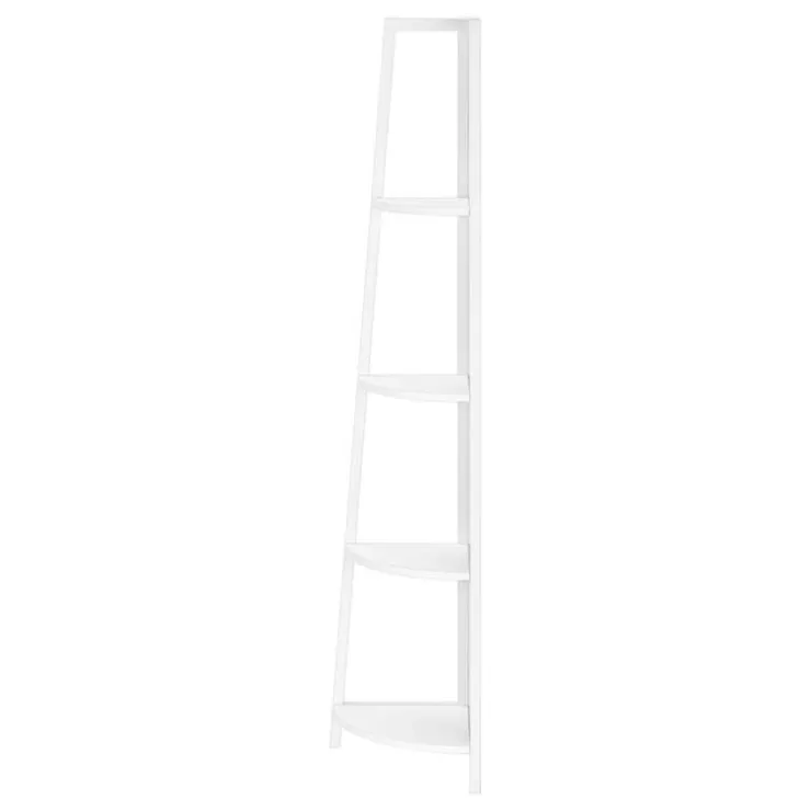 Monarch Bookcase - 60"h / / metal corner etagere - White