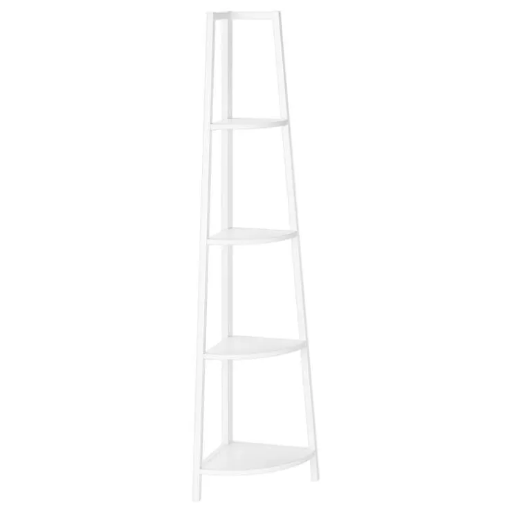 Monarch Bookcase - 60"h / / metal corner etagere - White