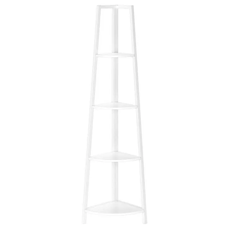 Monarch Bookcase - 60"h / / metal corner etagere - White