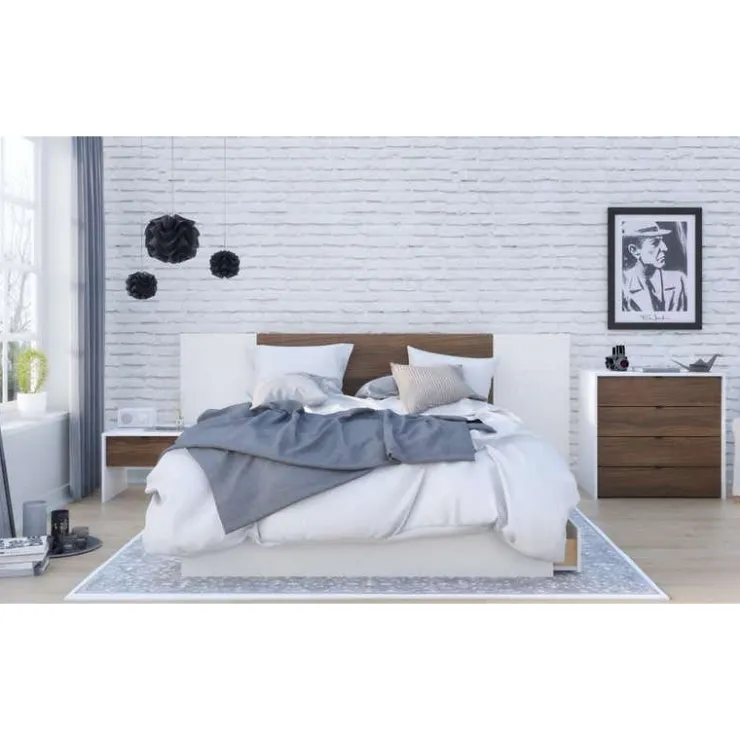Nexera Bookcase, 1-Door, White - Brown and White New