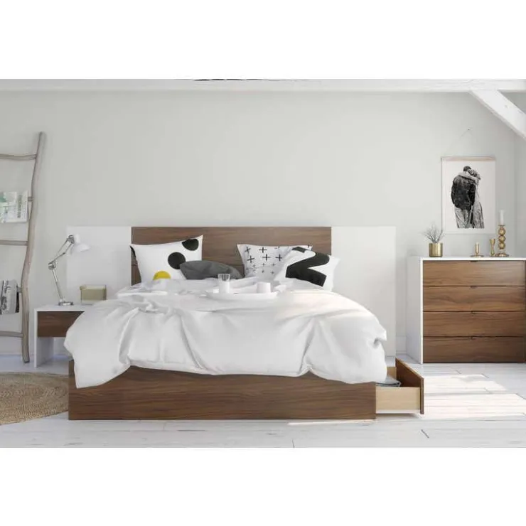 Nexera Bookcase, 1-Door, White - Brown and White New