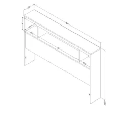 Meubles South Shore Bookcase Headboard 54'' - South Shore PURE WHITE Clearance