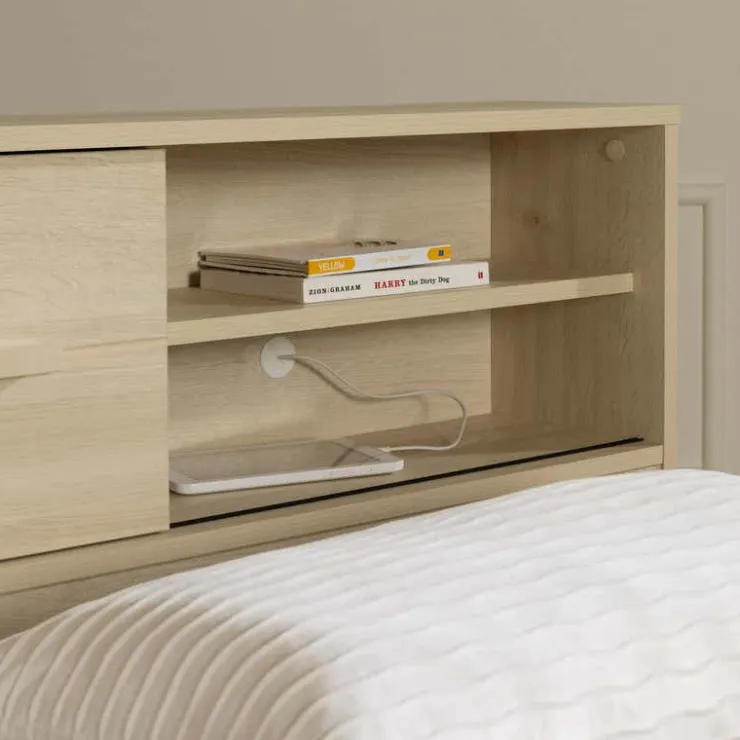 Meubles South Shore Bookcase Headboard (39") - South Shore Bleached Oak Best