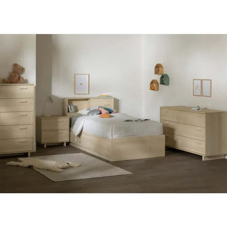 Meubles South Shore Bookcase Headboard (39") - South Shore Bleached Oak Best