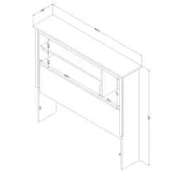 Meubles South Shore Bookcase Headboard (39") - South Shore Nordik Oak Clearance