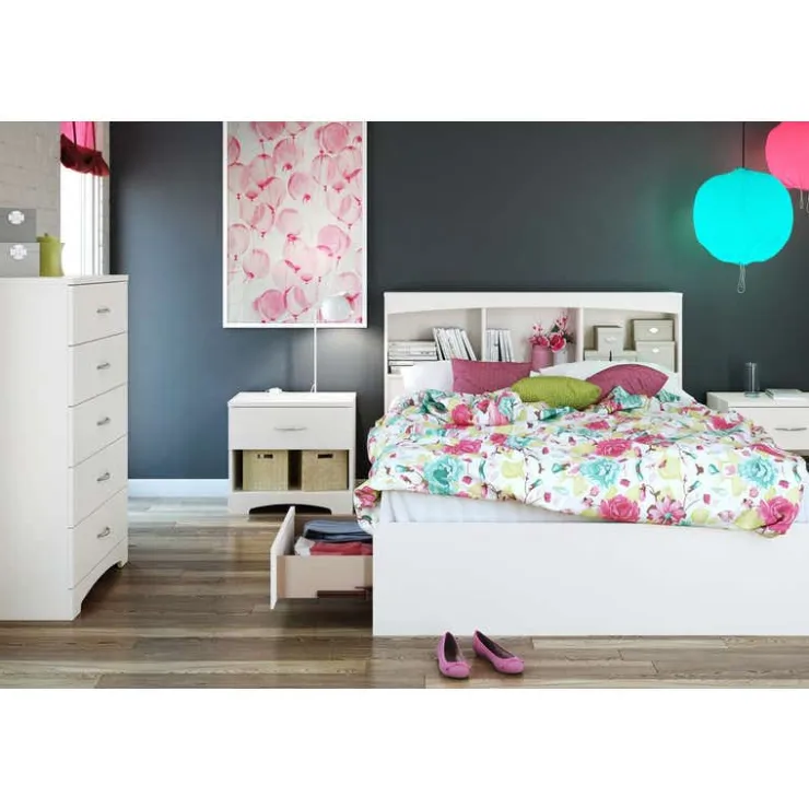 Meubles South Shore Bookcase Headboard (54") - South Shore PURE WHITE Clearance