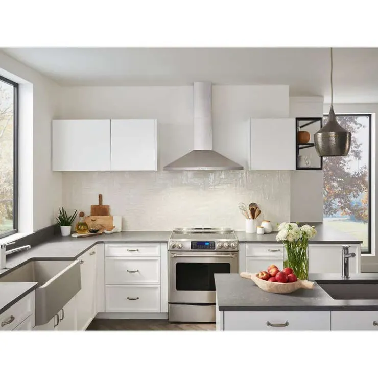 Broan Pyramidal Chimney Range Hood Wall Mount 36" , 450 CFM - BWP1364SS Stainless Steel Hot