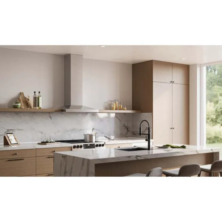 Broan Pyramidal Chimney Range Hood Wall Mount 30" , 650 CFM - EWS1306SS Stainless Steel Best