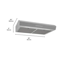 Broan Range Hood Standard 36" , 350 CFM - MTR2363SS Stainless Steel