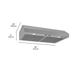 Broan Range Hood Standard 36" , 350 CFM - GLA1363SS Stainless Steel Clearance