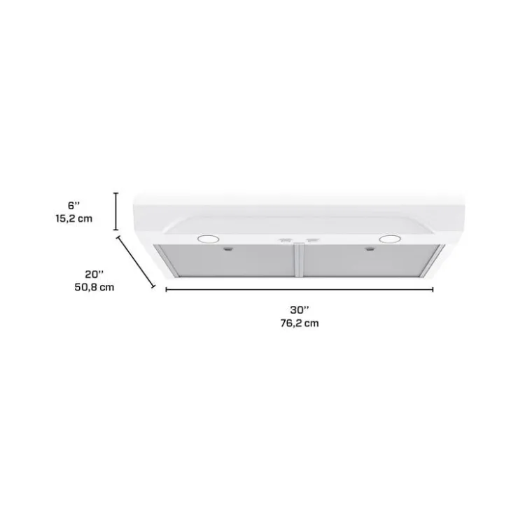Broan Range Hood Standard 30" , 350 CFM - ALT1303WW White Online