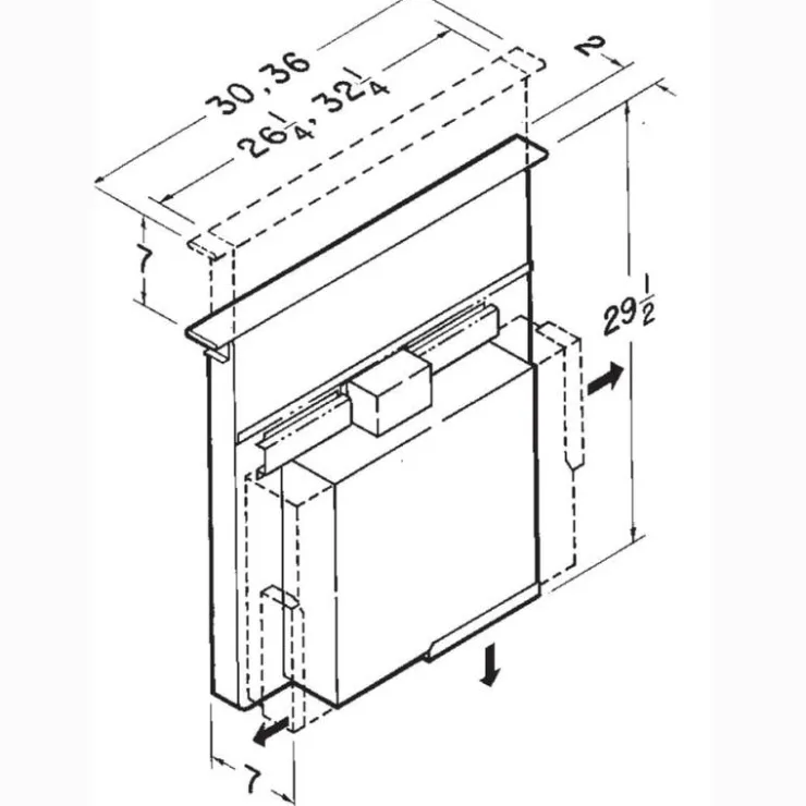 Broan Retractable hood Built-in 30" , 480 CFM - 273003 Stainless Steel Best