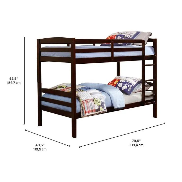 Brown Bunk Bed - 39"/39" Expresso Outlet