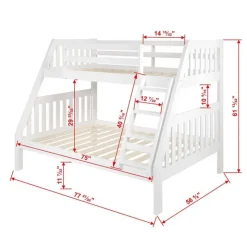 Bunk Bed 39/54 White Online