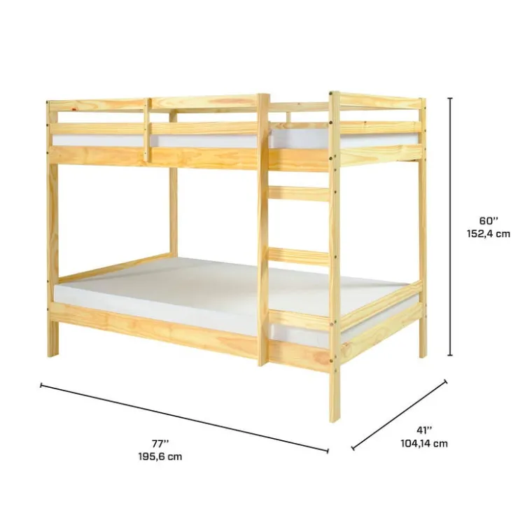 Bunk Bed - 39"/39" Natural Sale