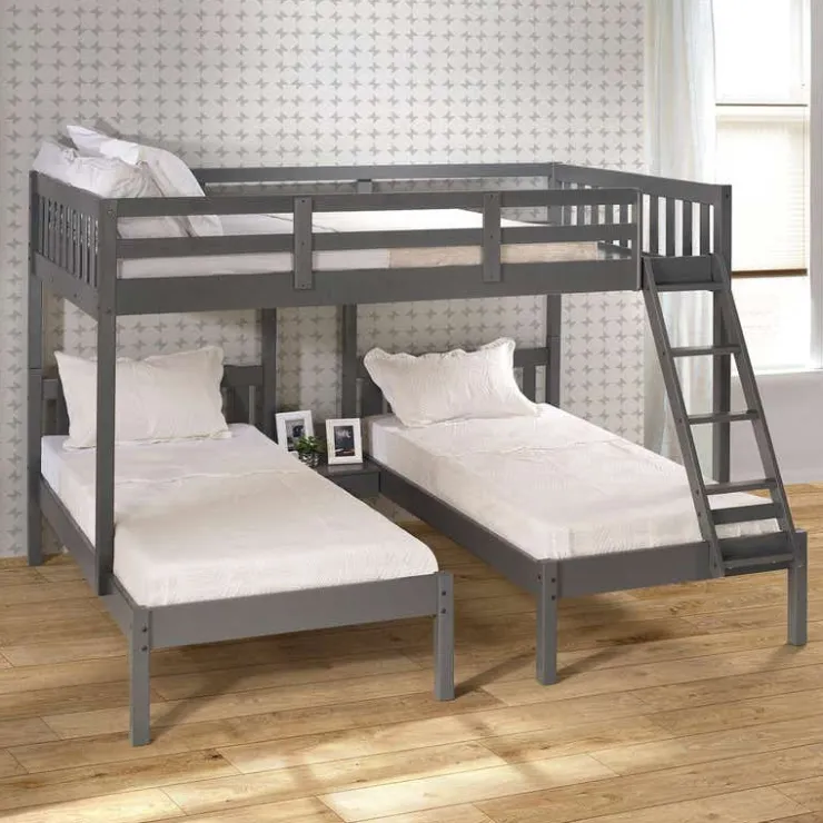 Bunk Bed 2 x 39"/54" Dark Grey Sale