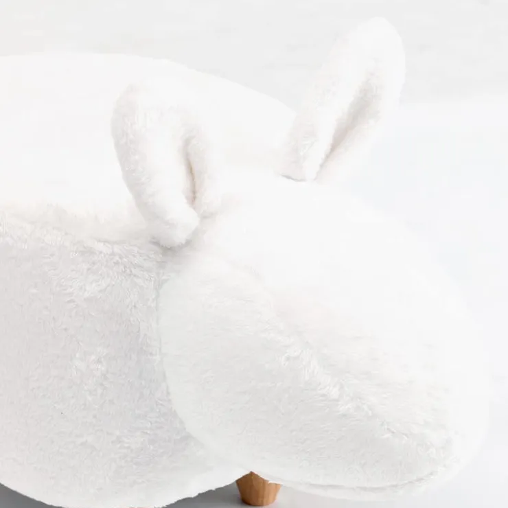Bunny-Shaped Kids Pouf – 26.4" x 14.2" x 14.6" White Discount