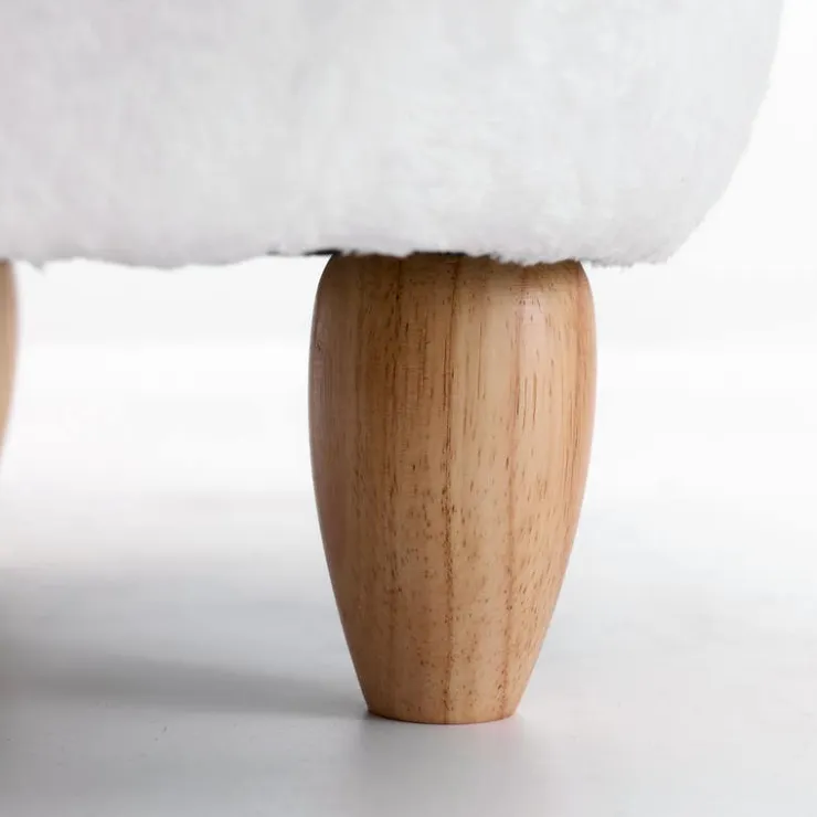 Bunny-Shaped Kids Pouf – 26.4" x 14.2" x 14.6" White Discount