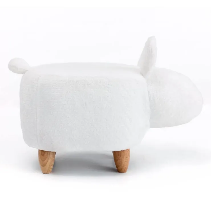 Bunny-Shaped Kids Pouf – 26.4" x 14.2" x 14.6" White Discount