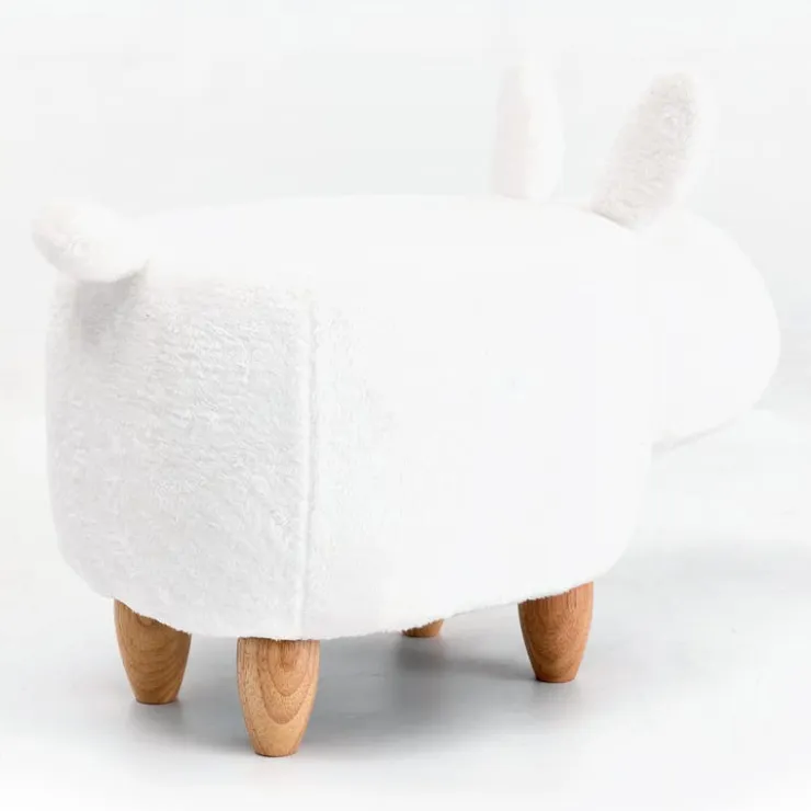 Bunny-Shaped Kids Pouf – 26.4" x 14.2" x 14.6" White Discount