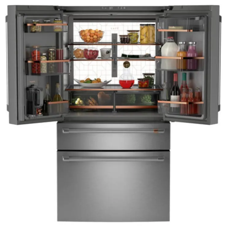 GE Café CAFE 23,2 Cu Ft 36 In Refrigerator Bottom Freezer, French door - CJE23DP2WS1 Stainless Steel Online